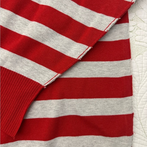 Free People Coastal Striped Cherry Gray Pullover- Size XL - Picture 3 of 10